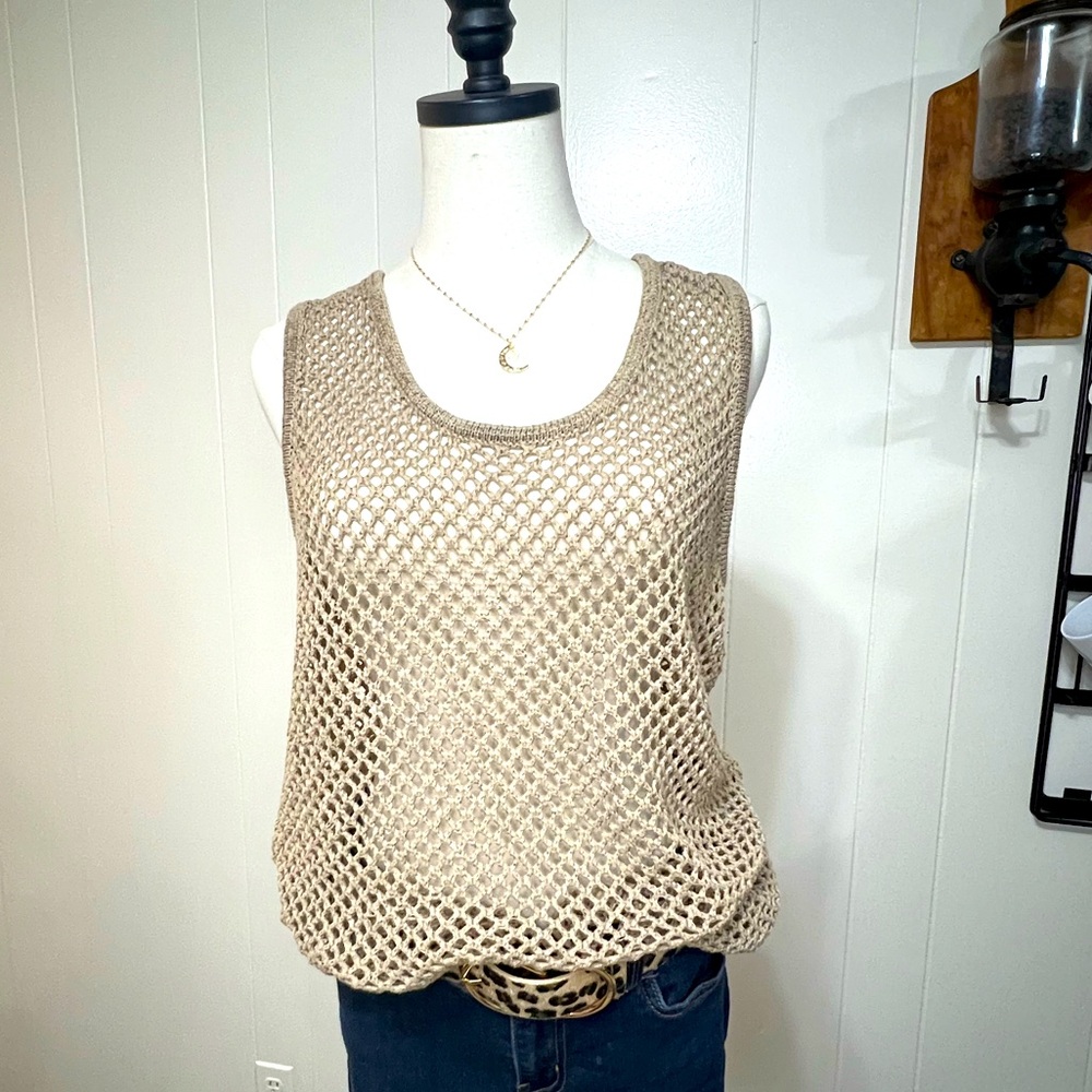 Tan Knit Top